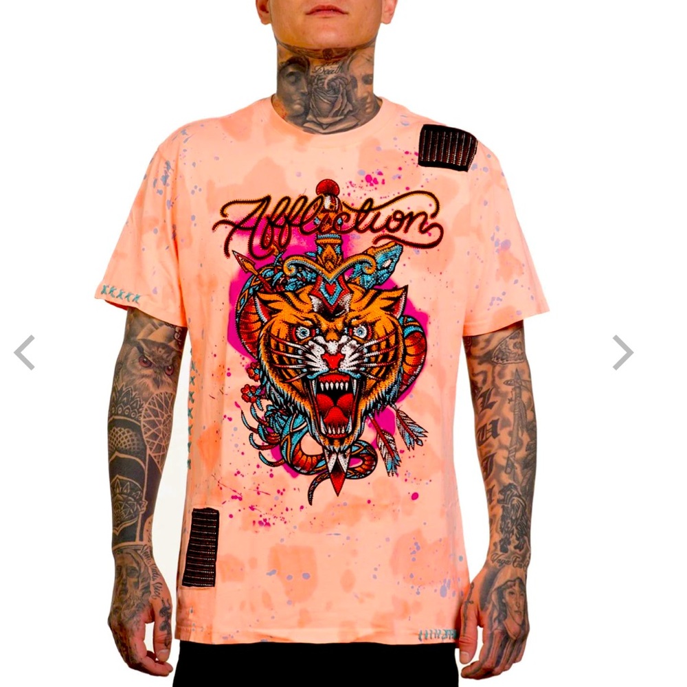 Affliction clothing silent attack tee NWT